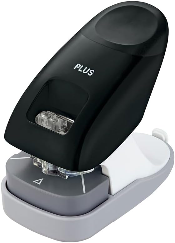 PLUS Agrafeuse sans agrafes de bureau 2en1- perforeuse -10 feuilles - Noir