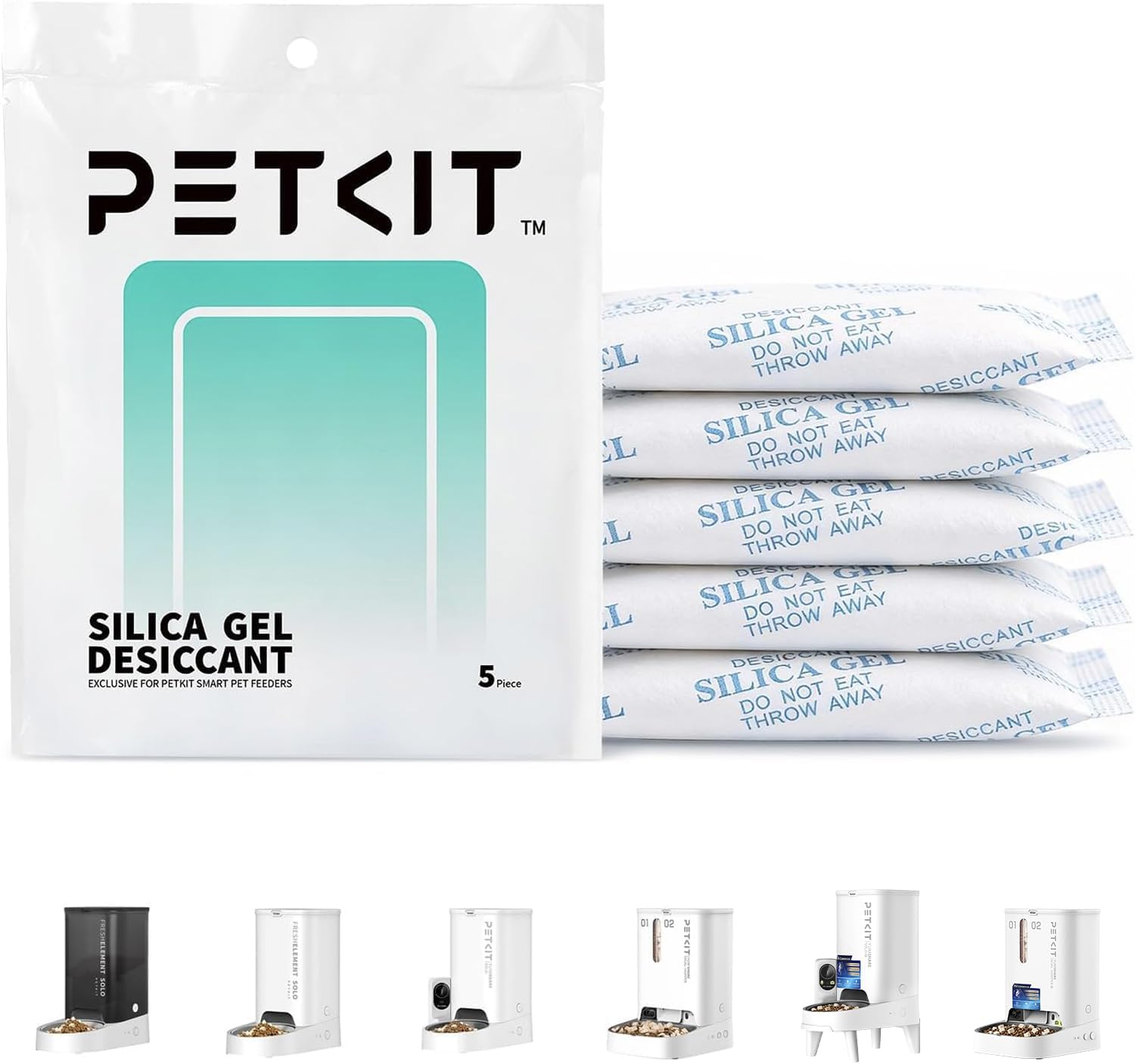 PETKIT Lot de 5 paquets de déshydratants de rechange pour distributeurs intelligents