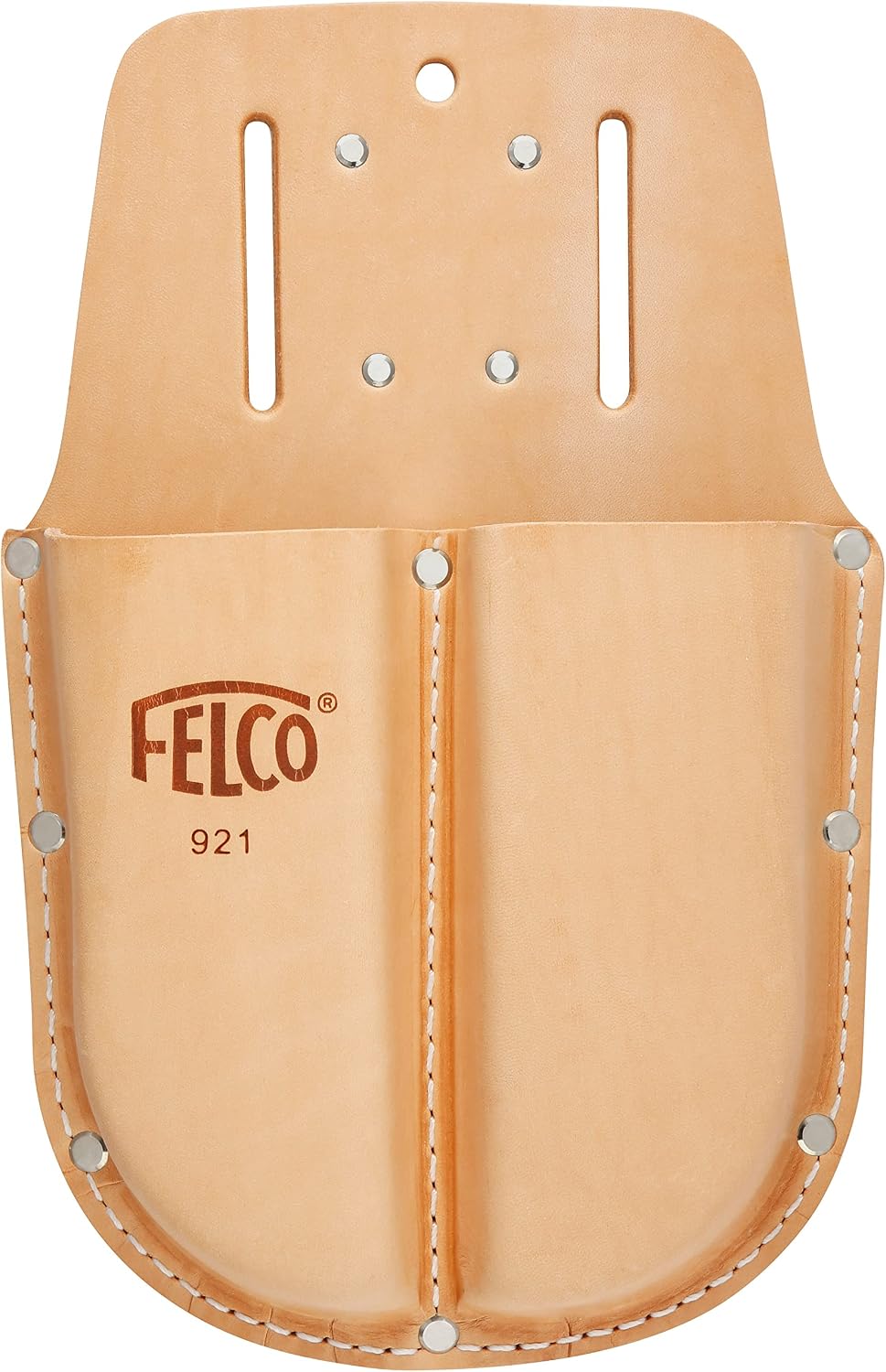 FELCO 921 Double Étui en Cuir Véritable pour Deux Sécateurs - Avec Boucle et Clip pour Ceinture (25x16 cm)