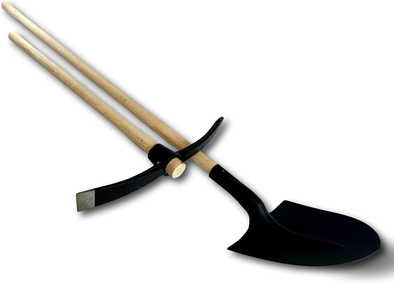 Kibros Kit pioche terrassier 90 cm + Pelle maçon 130 cm tête Acier