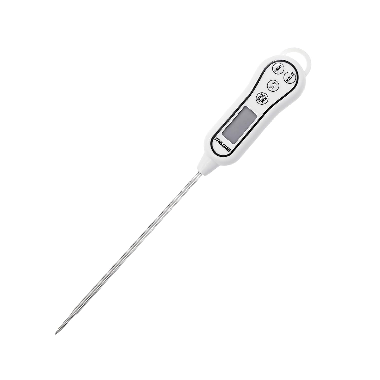 JZK Sonde thermomètre à viande, thermomètre cuisine numérique à lecture instantanée avec grand écran LCD, idéal pour les grillades, barbecues, confitures, eau, lait, huile, viandes, café, steaks