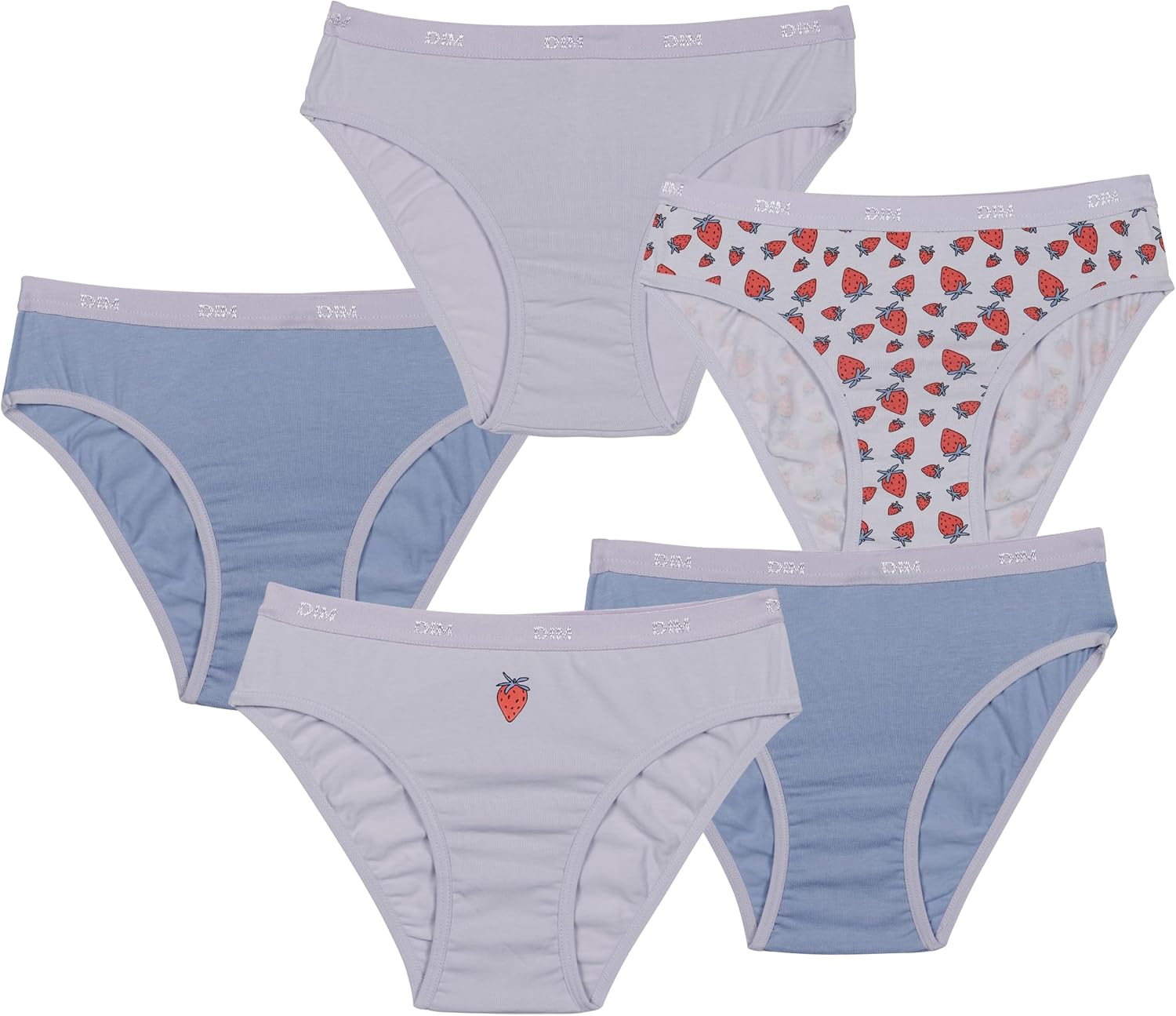 DIM Fille – Culottes Les Pockets Coton x4 | Ultra Douces & Confortables | Ceinture Élastiquée | Motifs Colorés