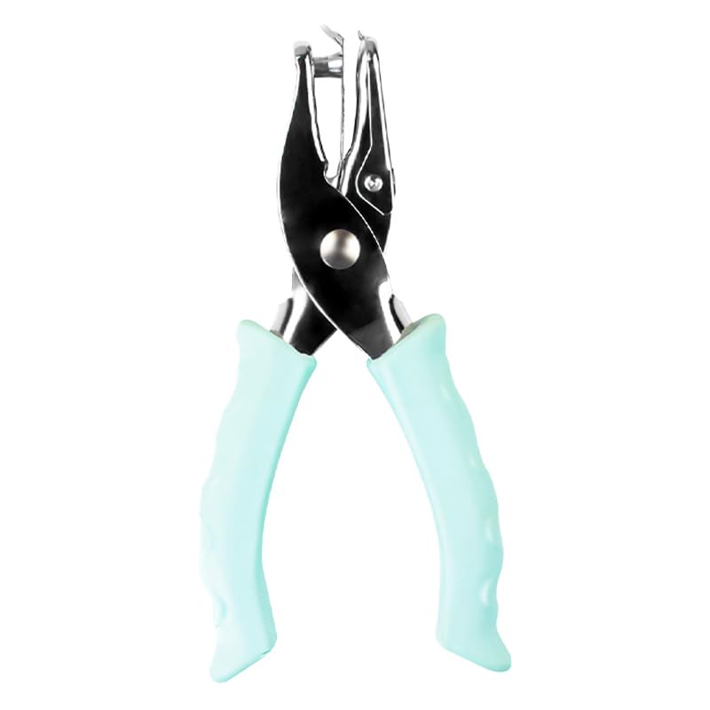 Perforateur à Un Trou 6mm Métal avec Boîtier de Récupération - Perforatrice Manuelle Poignée Confortable pour Cercles dans Papier, Cartes & Loisirs Créatifs - Coloris: Vert