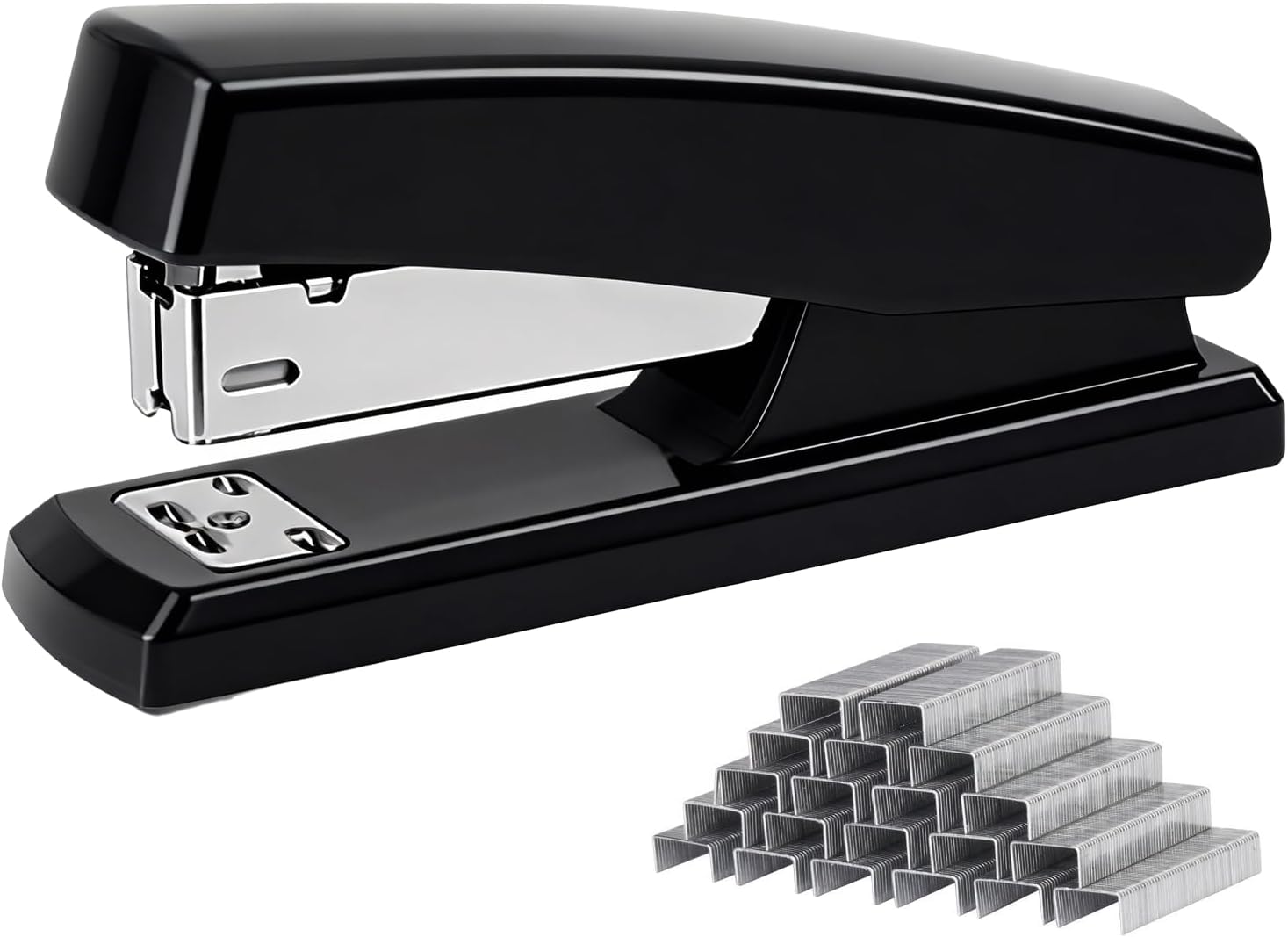 Agrafeuse De Bureau 25 Feuilles Table Universelle Agrafeuse 24/6 Stapler Pour La Compilation Des Données, Noir