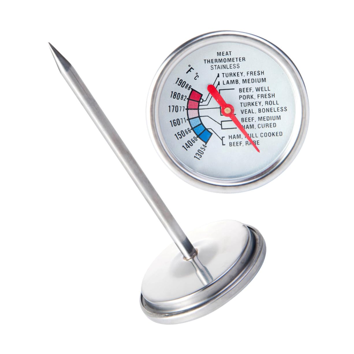 ARTIBETTER Thermomètre à Viande Acier Inoxydable Résistant et Étanche de Cuisson Précise pour Barbecue Cuisine et Pâtisserie