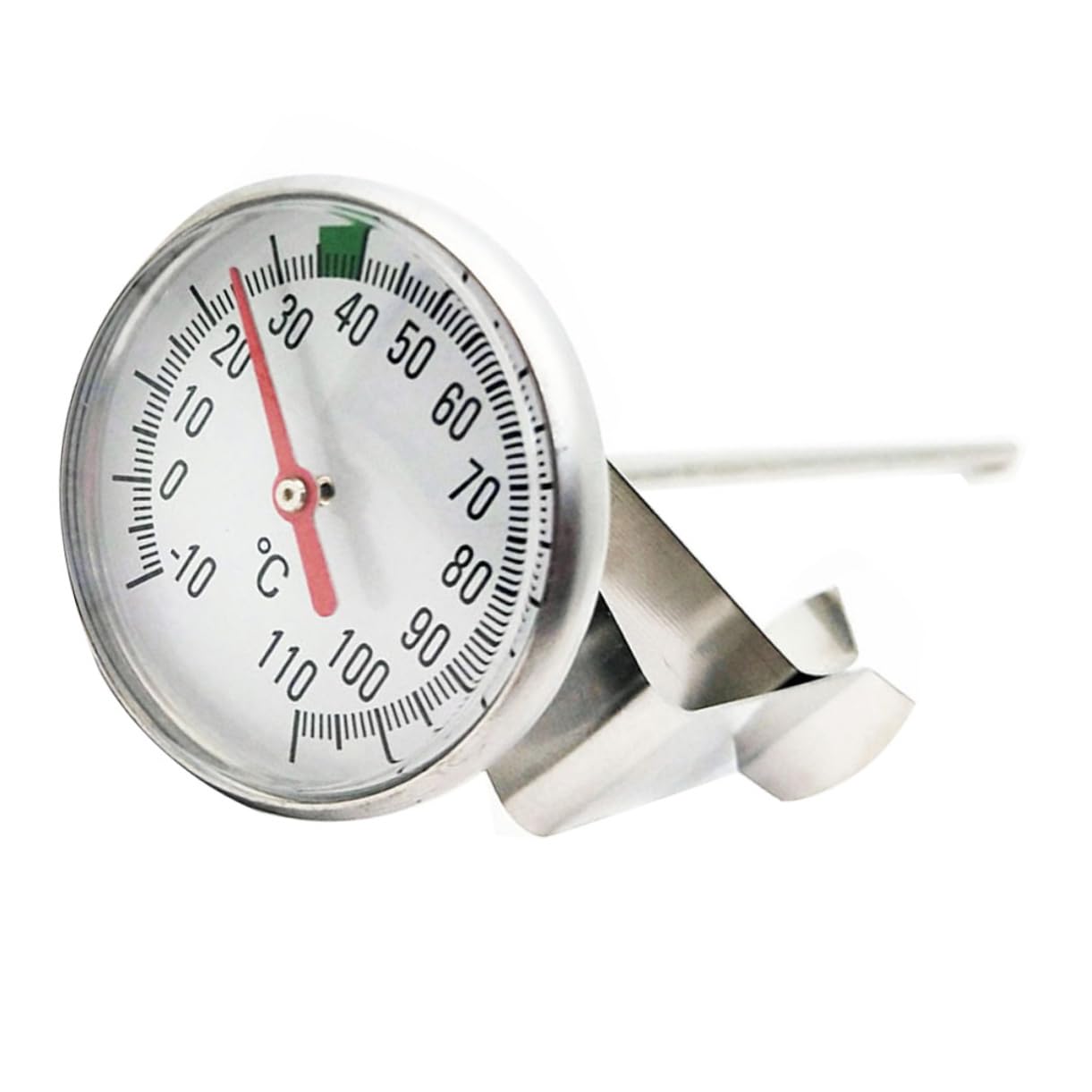 Cabilock 1 Set Thermomètre Précis à Sonde pour Lait, Café Cuisine en Acier Inoxydable avec Lectures Rapides