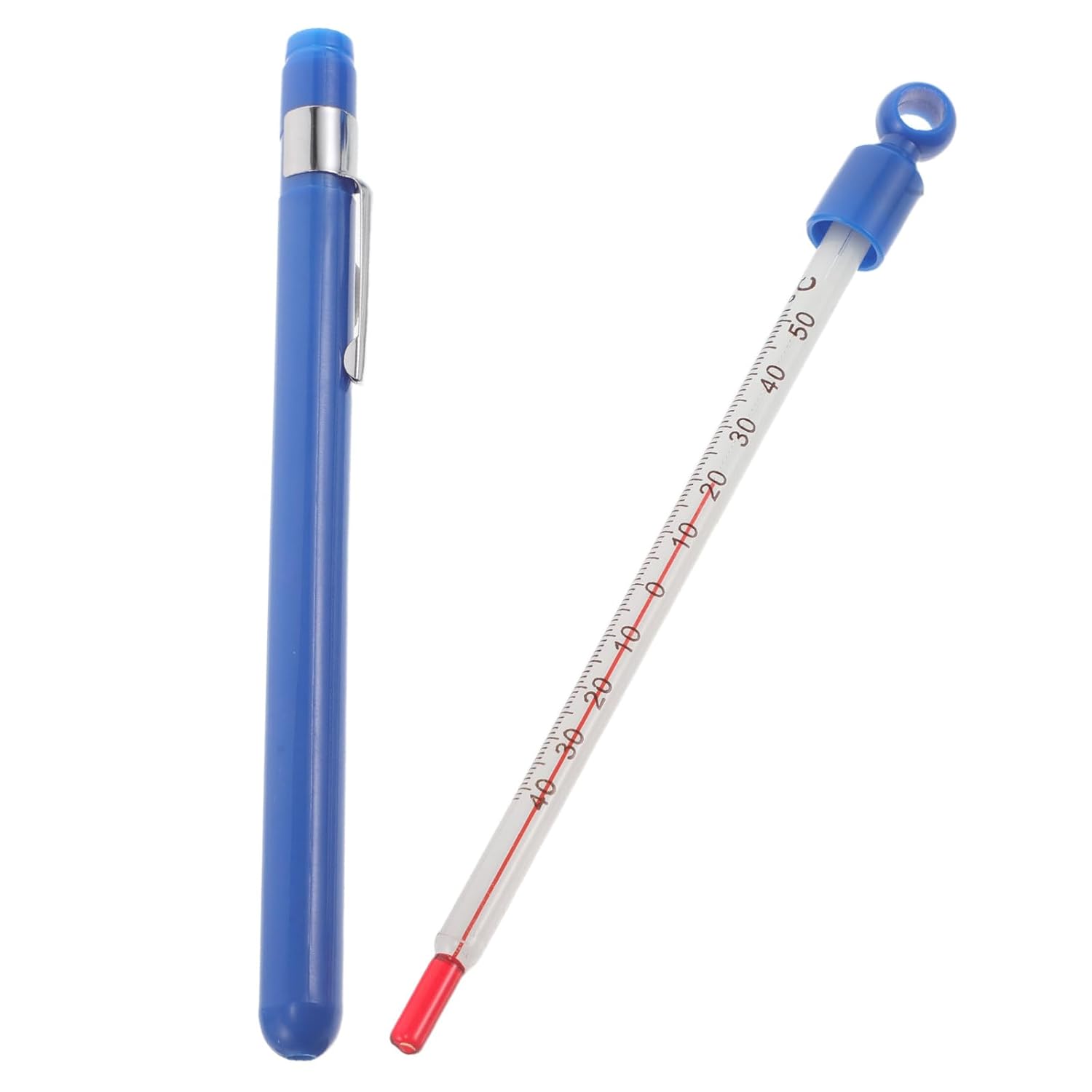 Zerodeko Thermomètre à Vin en Verre avec Étui, Thermomètre Cuisine pour Liquides, Indicateur de Température Précis pour Brassage Maison, Lecture Facile, Outil de Mesure pour Vin Cuisine