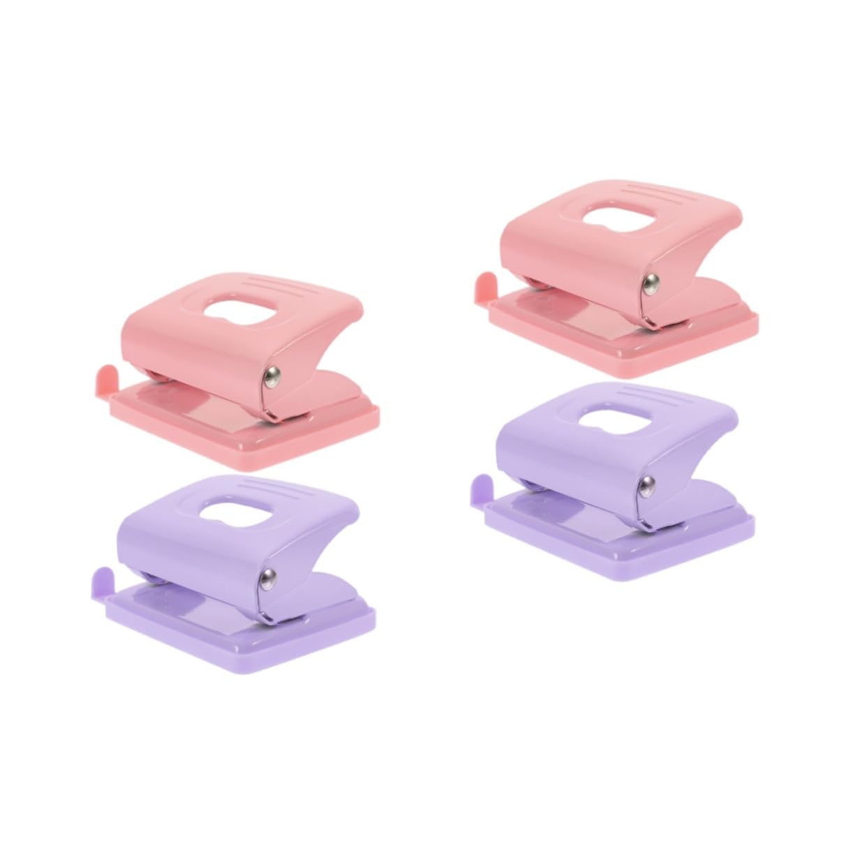 NUOBESTY 2 Ensembles Agrafeuse En or Rose Attaches Bouche-trou Mini Perforatrice Perforateur De Papier Carte Perforée Deux Coups De Poing Trous Coupe-cercle Lâche Plastique 2 Pièces * 2