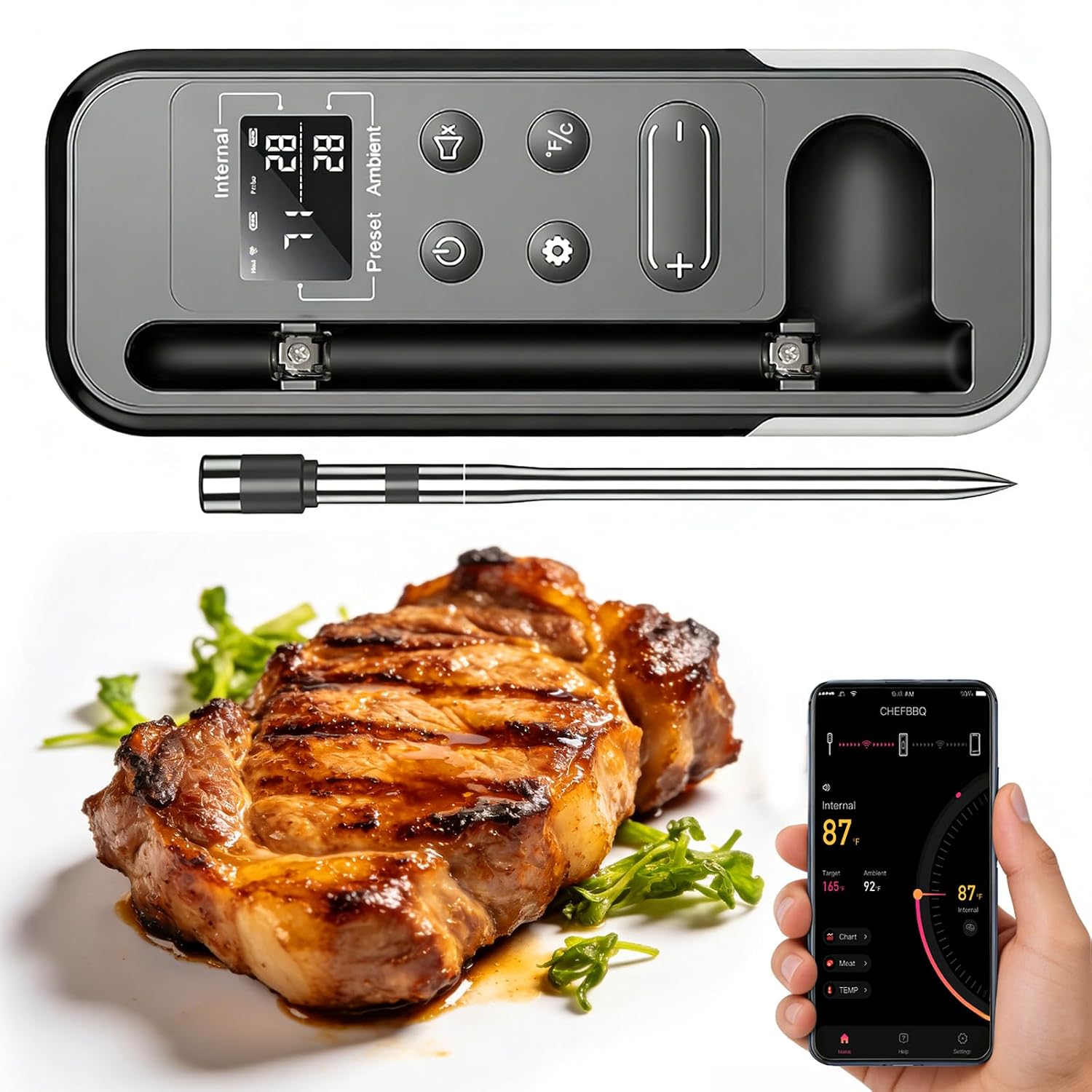 Thermomètre à Viande Intelligent Sans Fil ANTELA Bluetooth 5.3