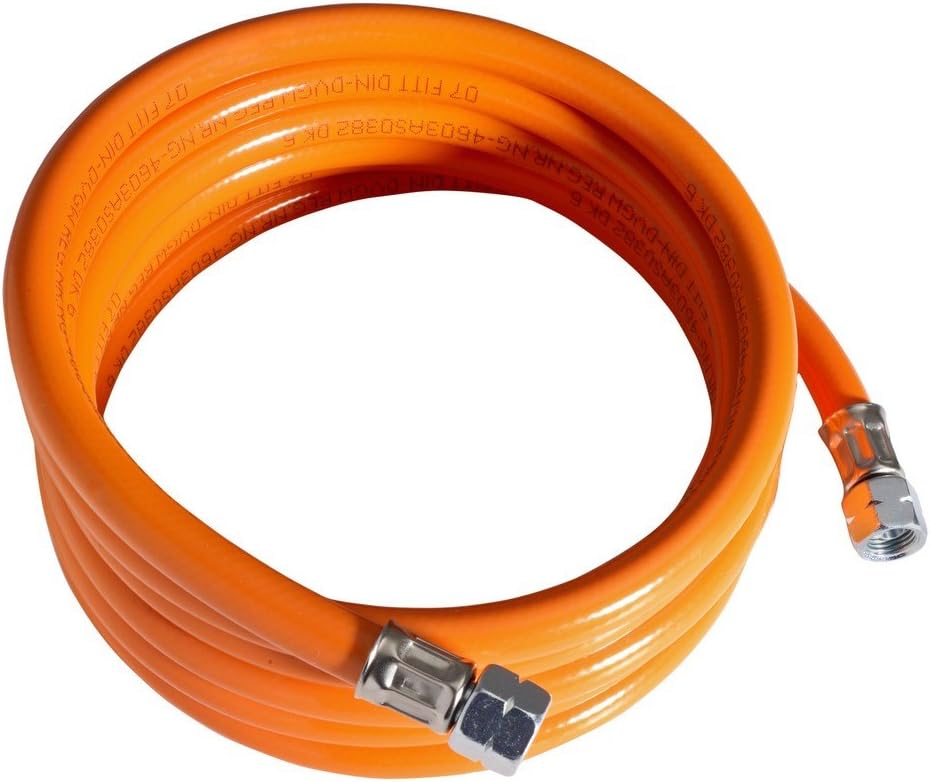 Campingaz Tuyau à Pression Moyenne de 80 cm pour Bouteilles de gaz Propane/Butane, Filetage 1/4", à Utiliser Uniquement avec Un régulateur de Pression de gaz Correspondant