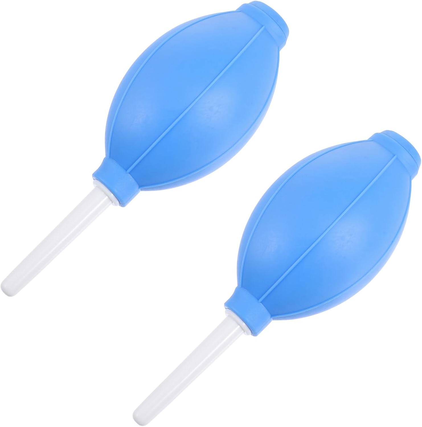 Silicone Poire Soufflante Ovale Embouts Courts, Bleue, 2 Pièces