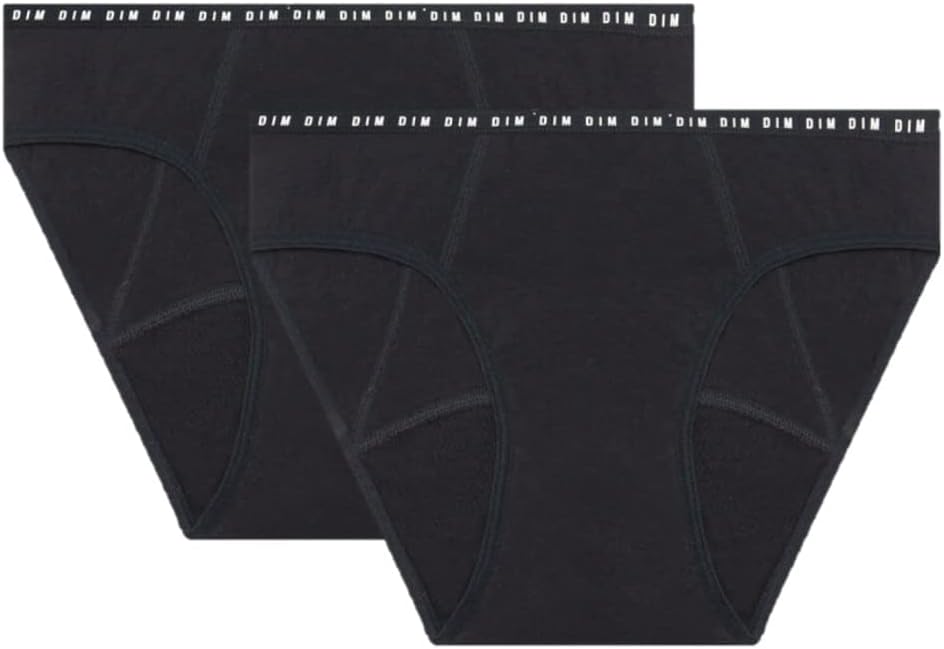 Dim Culotte Femme Menstruelle Coton Bio Flux Abondant Dim Protect x2