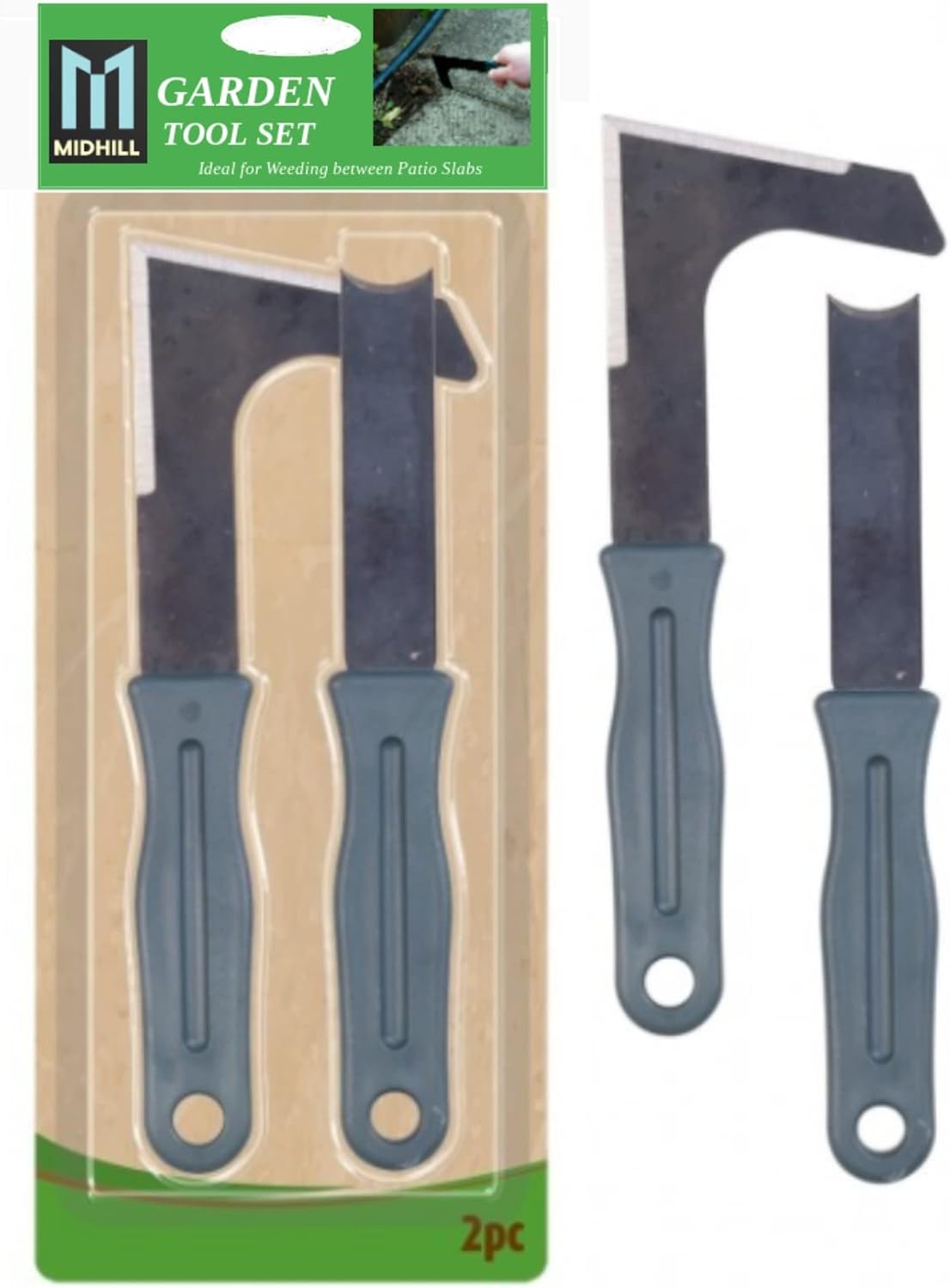 Lot de 2 outils de nettoyage robustes pour terrasse et pavés de jardin
