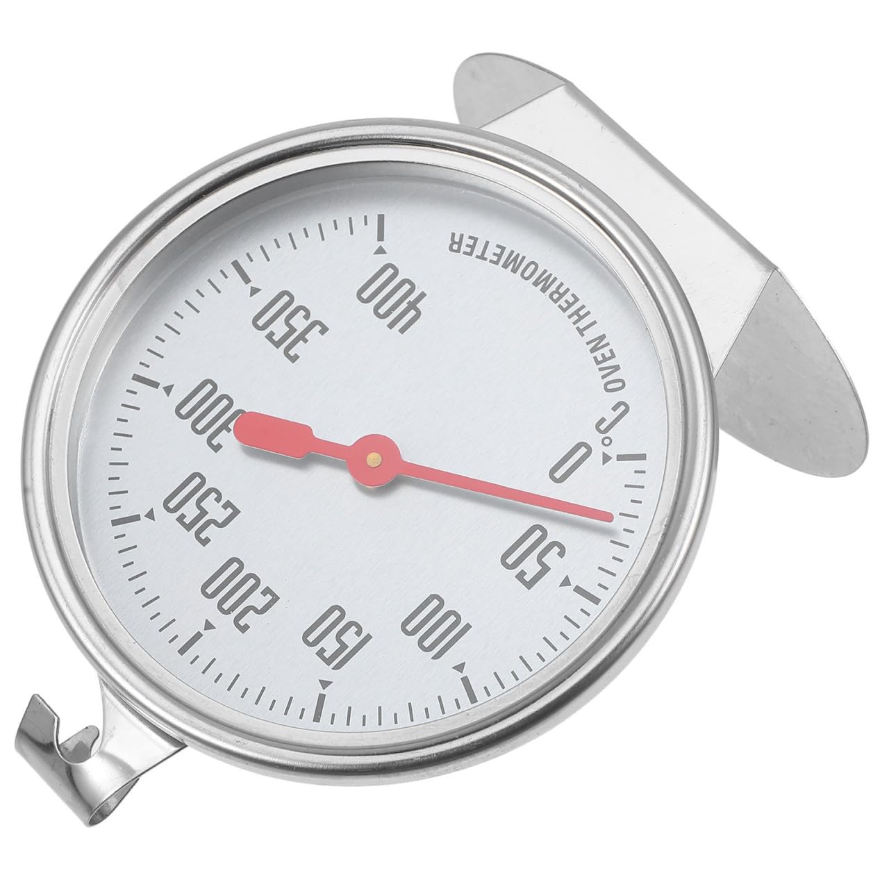 NUOBESTY Stable Inoxydable Thermomètre Acier en Four Argenté, Facile Lire à Performance pour Cuisson Cuisine Professionnelle en Restaurant