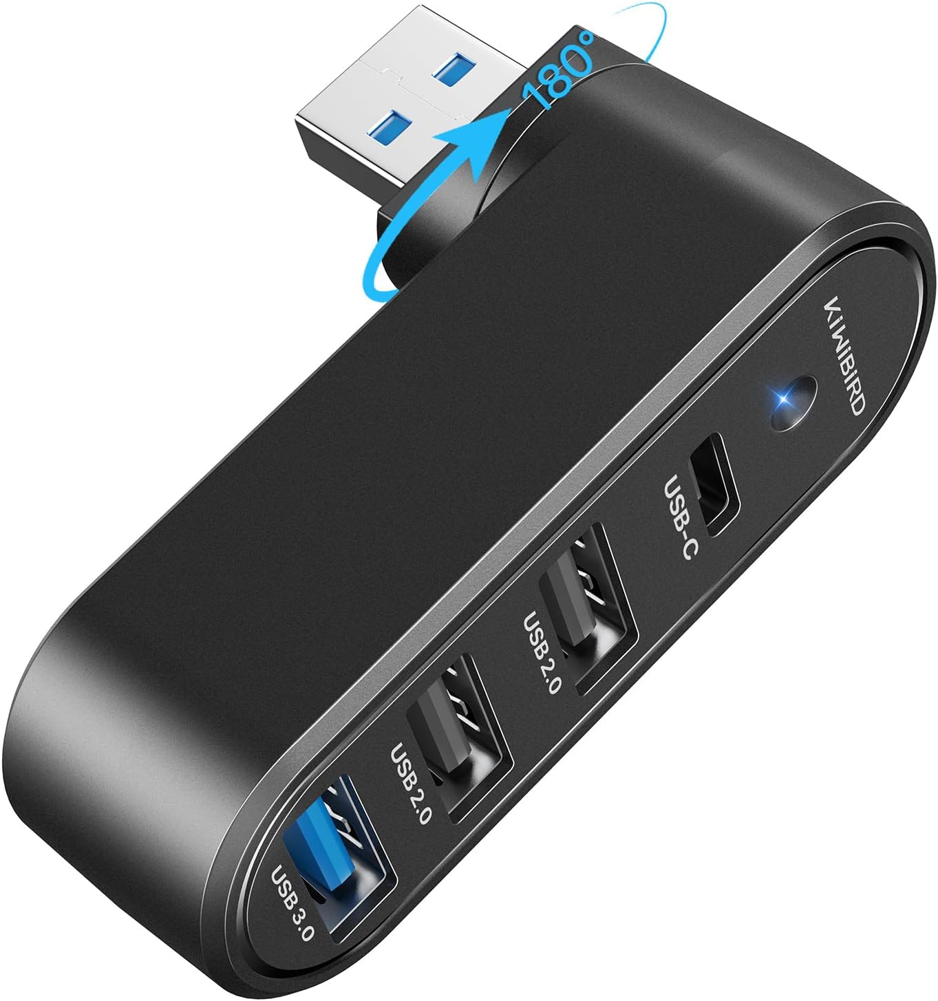 KiWiBiRD Double USB, doubleur USB Mini hub USB 4 Ports USB3.0 USB2.0 USB C