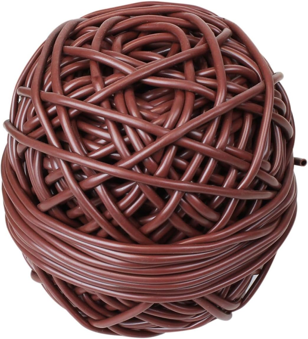 Linxor - Bobine de Lien de tuteurage, Tube Creux antigel en PVC, pour Plantes et arbustes d'intérieur ou extérieur - Diam 3 mm x 50 m - Marron