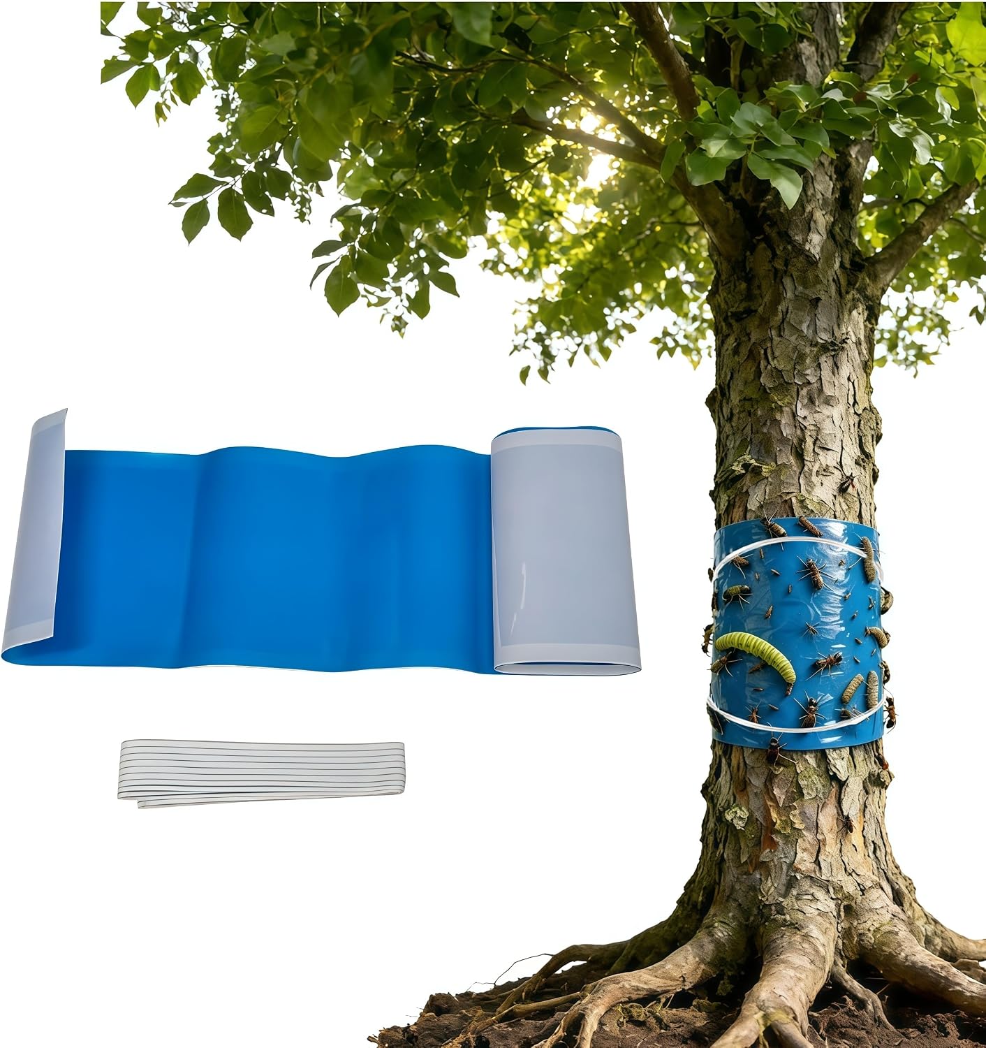 Glu Arboricole 15 cm x 10 m Bande de Glue pour Arbre Fruitier Piège Anti Fourmis Protection et Anti-Nuisibles pour Jardin