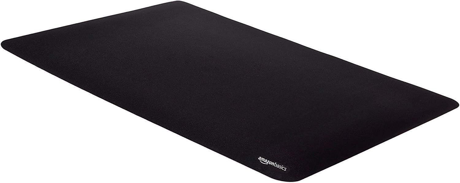 Amazon Basics Tapis de Souris irrégulier avec Repose-Poignet en Gel, 20 x 25 cm, Noir