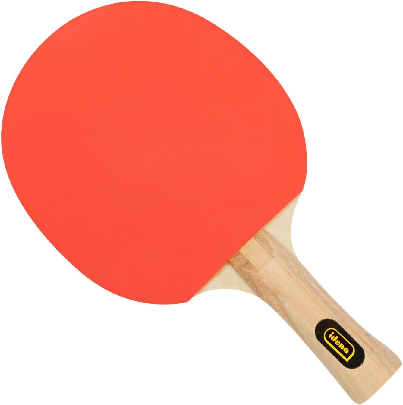 Idena 40202 - Raquette de ping-Pong Training, avec Manche en Bois et revêtement en Caoutchouc Rouge et Noir, Raquette pour débutants, Club et Loisirs