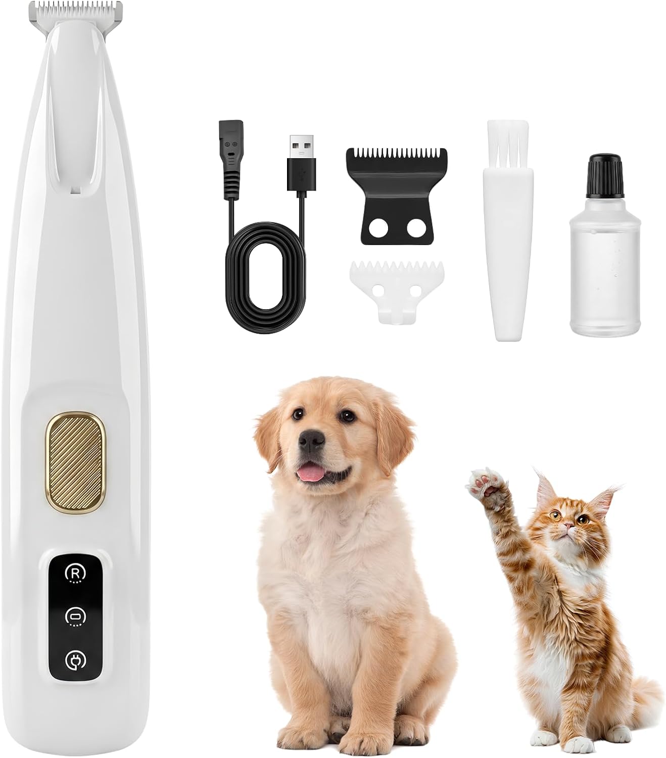 Tondeuse Chat et Chien Silencieuse, Tondeuse Pour Chat Poils Longs Noeud