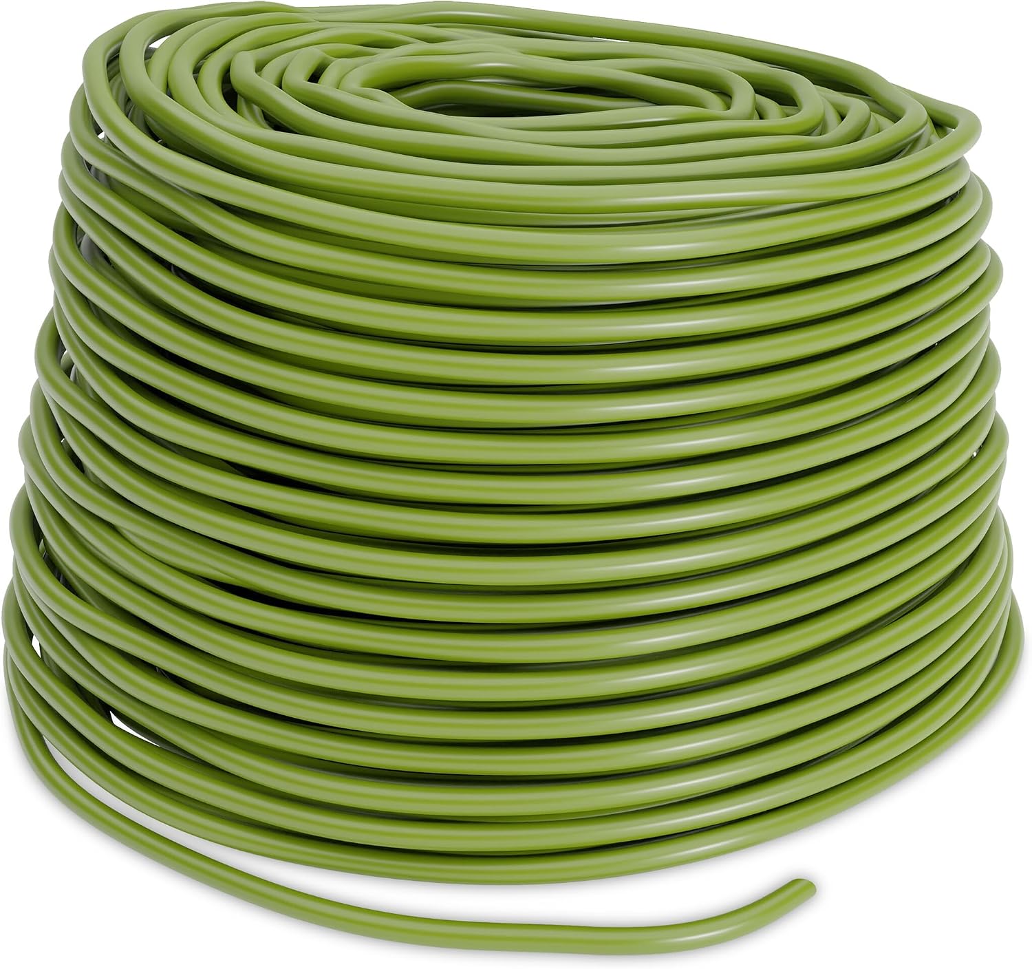 Relaxdays Lien Tubulaire pour Plantes, Tuyau Creux en Caoutchouc, 50 m x 3 mm, pour Fleurs, arbrisseaux, Arbres, Vert