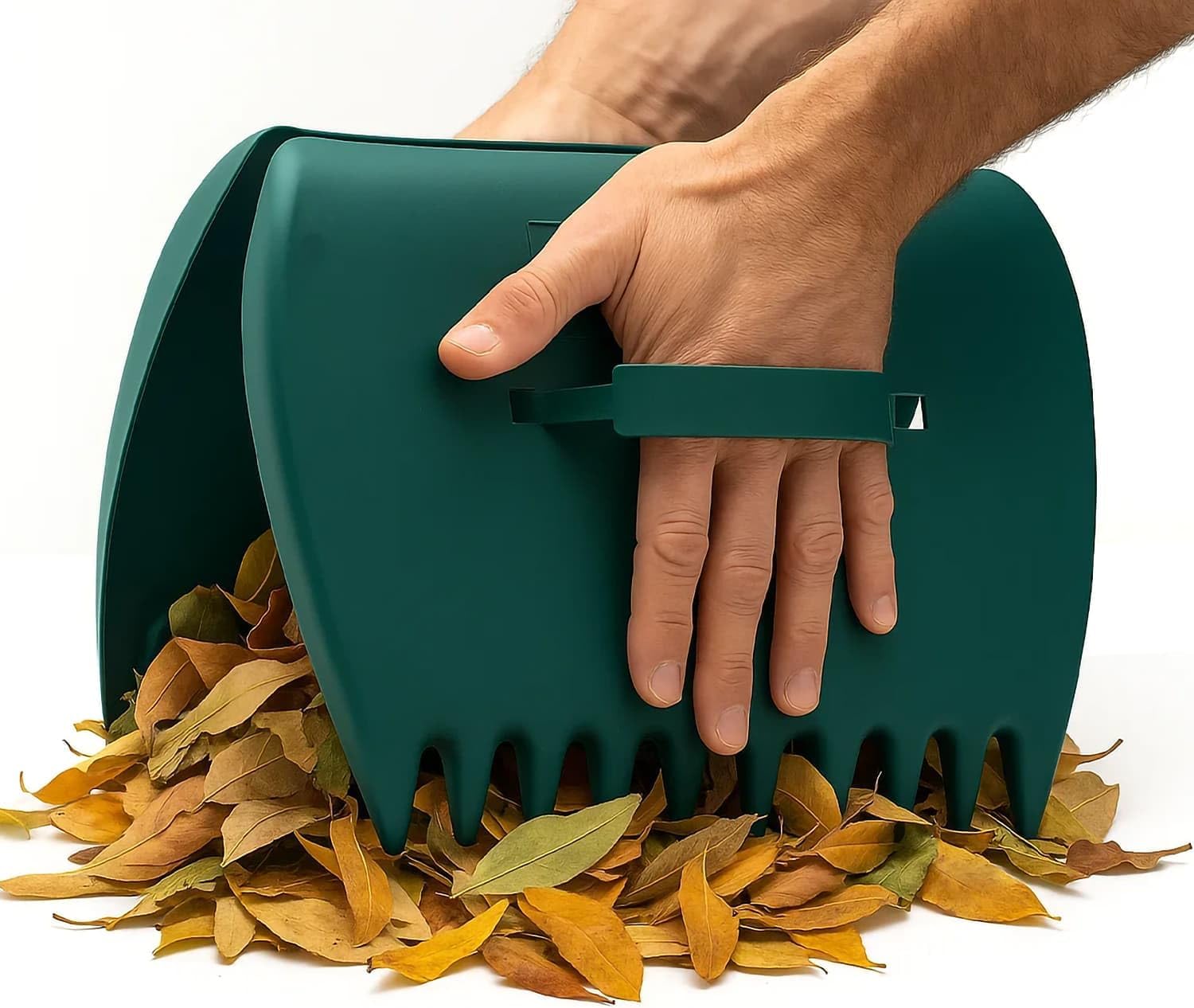 CKB LTD Lot de 2 ramasse-feuilles – Grands râteaux à main en plastique léger pour feuilles, herbe, déchets de jardin, déchets de jardin – Outil de nettoyage robuste et facile à utiliser