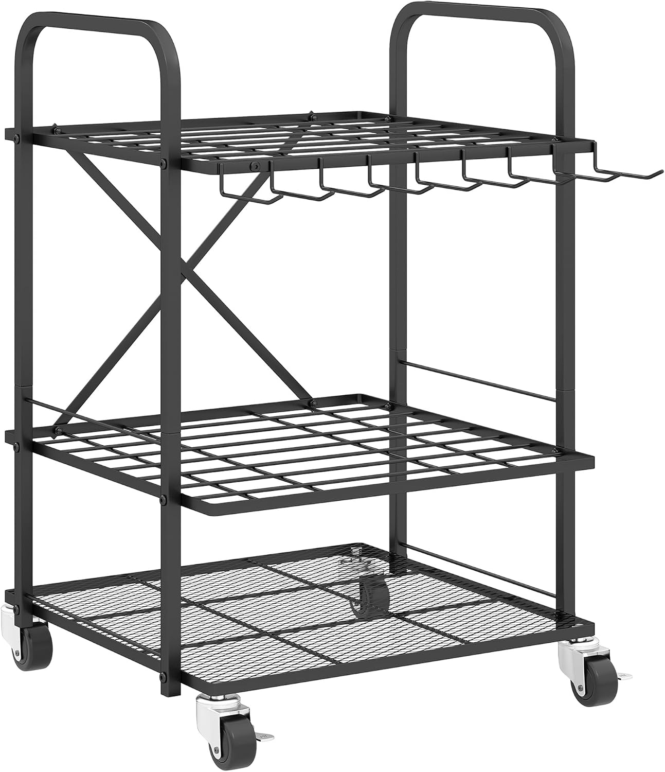 Outsunny Organisateur d'Outils de Jardin 9 Crochets 40 Compartiments Noir