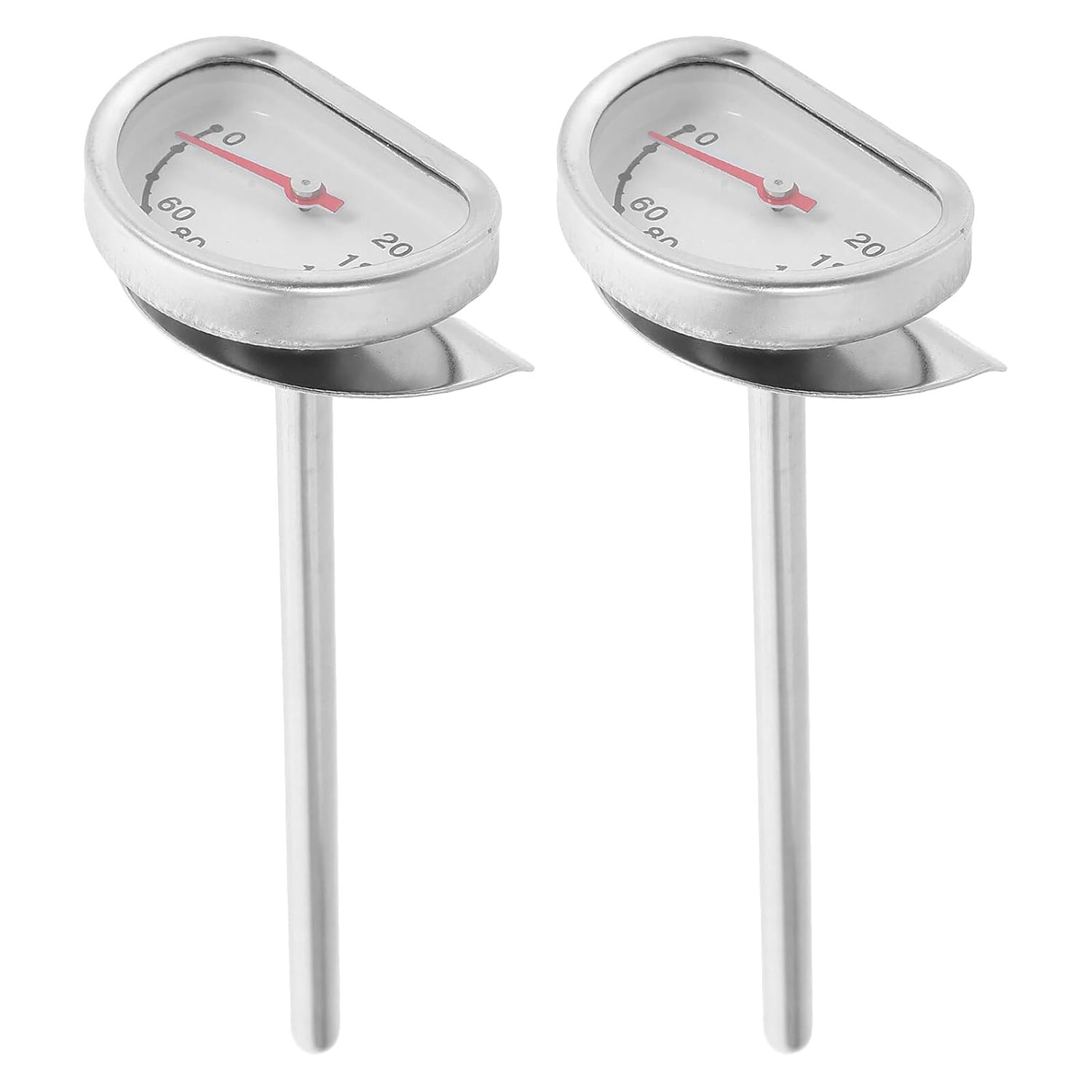 Thermomètre à Huile pour Friture 2 Pièces, Sonde 4 Pouces, Acier Inoxydable