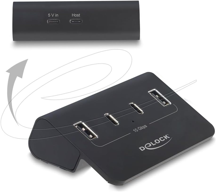 Delock Hub USB 10 Gbps avec 2 Ports USB-C et 2 Ports USB-A
