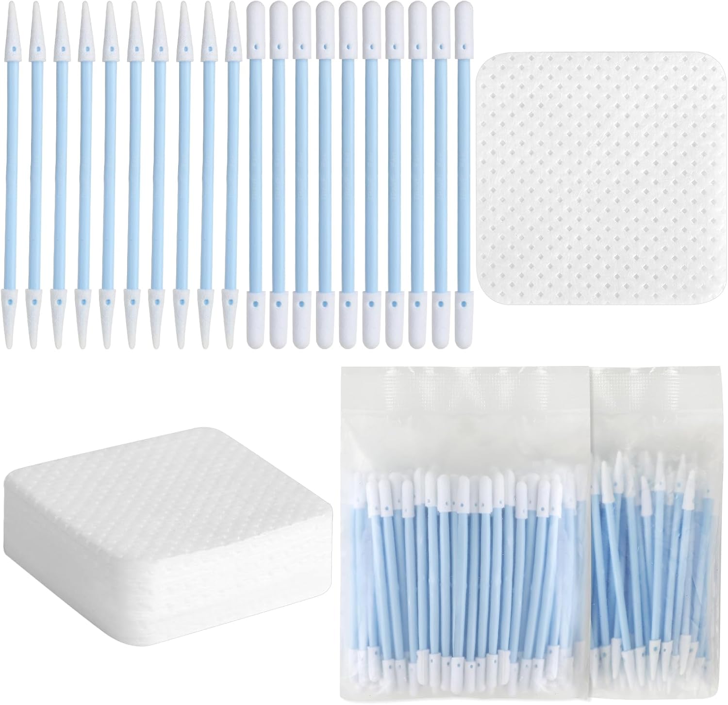 Lot de 250 tampons en mousse avec tampons de nettoyage, bâtons de nettoyage en mousse pour ordinateur, imprimante, lentilles optiques, appareils optiques