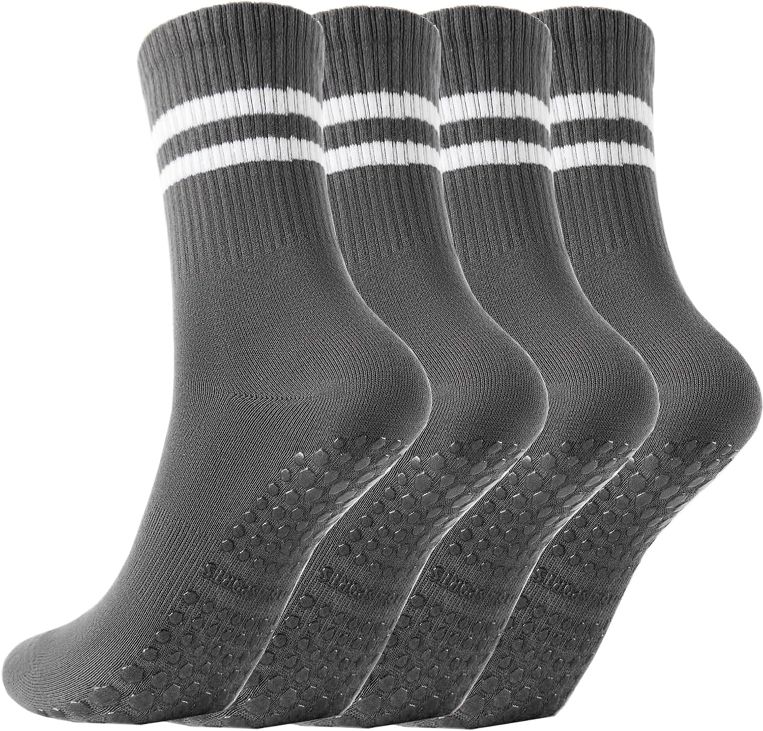 Chaussettes Pilates Yoga En Coton Taille UE 35-42 Antidérapantes Pour Femmes Et Hommes