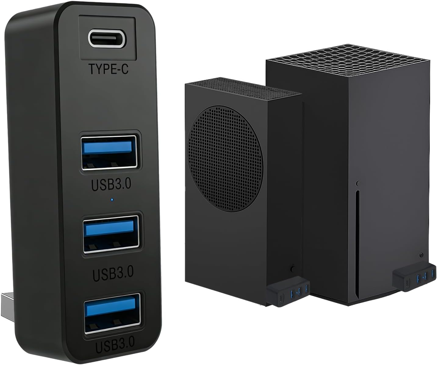Hub USB 3.0 à 4 Ports pour Xbox Series X/S, 5 Gbit/s Vitesse USB Splitter