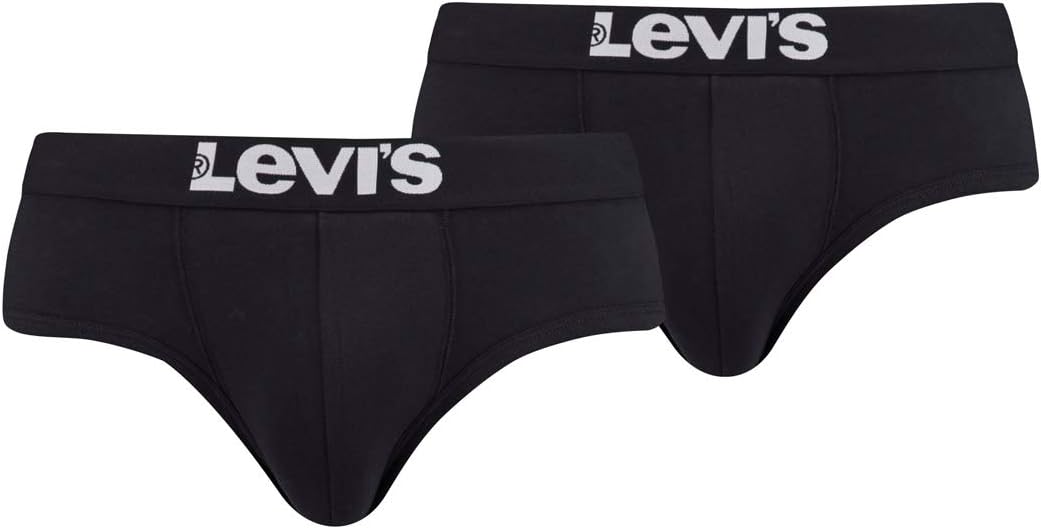 Levi's Men Solid Basic Brief 2p Boxer, (Lot de 2) Homme