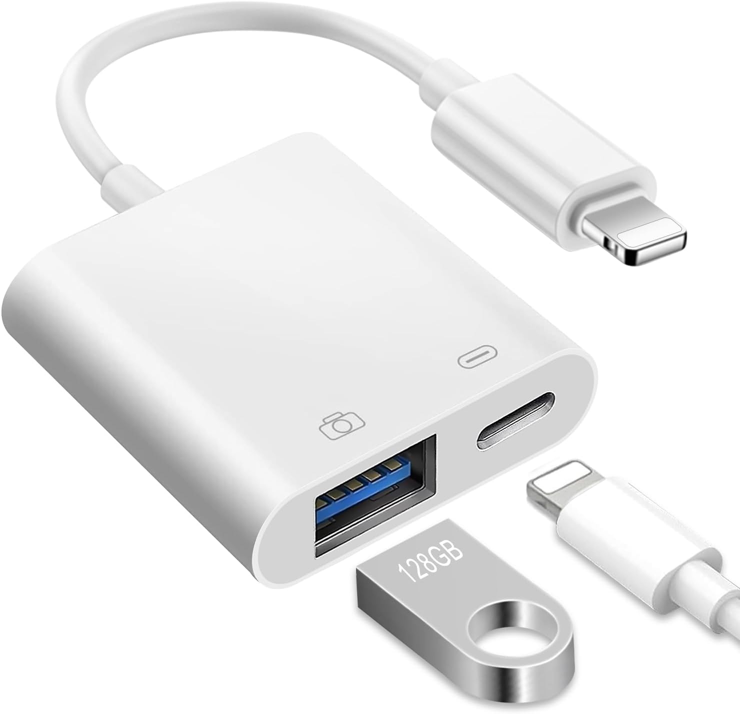 [Certifié Apple MFi] Adaptateur Lightning USB OTG pour Clé USB, Lecteur de Cartes, Souris, Clavier, Microphone