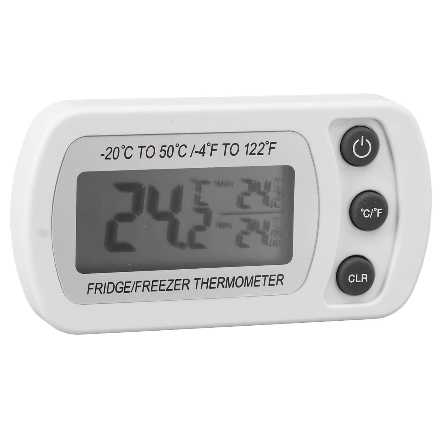 Annadue Thermomètre Numérique pour Réfrigérateur, Thermomètre étanche pour Réfrigérateur, Numérique pour Congélateur 20 à 50 °C, Blanc pour Congélateur, Cuisine