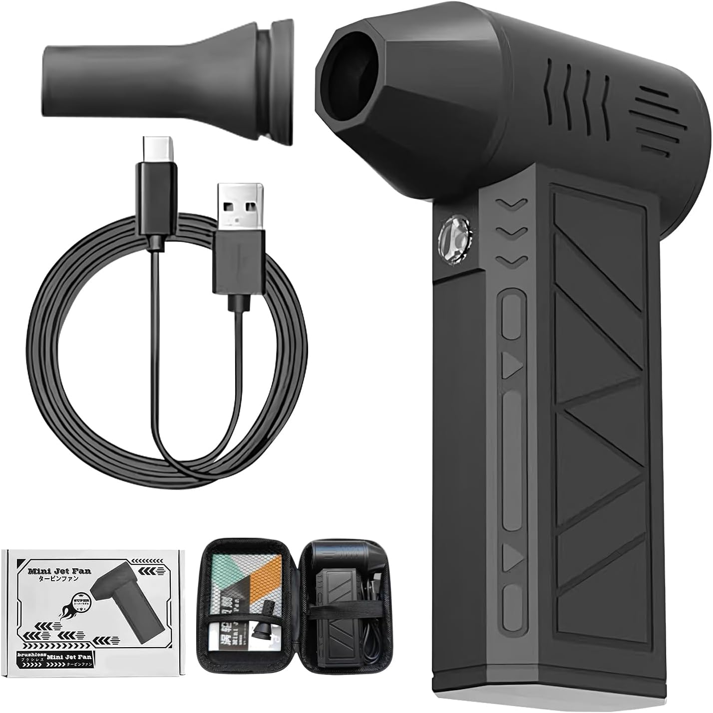 Dépoussiérant à air comprimé, souffleur turbo réglable, séchoir portable à 3 vitesses, séchoir portable, puissant purificateur d'air pour clavier, PC, équipement de cyclisme, électronique, nettoyage à