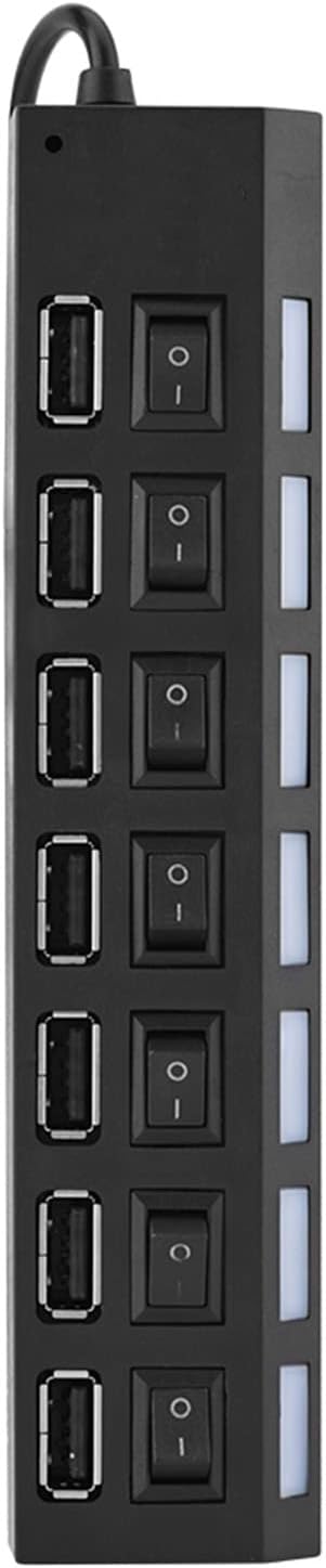 Annadue 7 Ports Hub USB 2.0 480Mbps pour Ordinateur