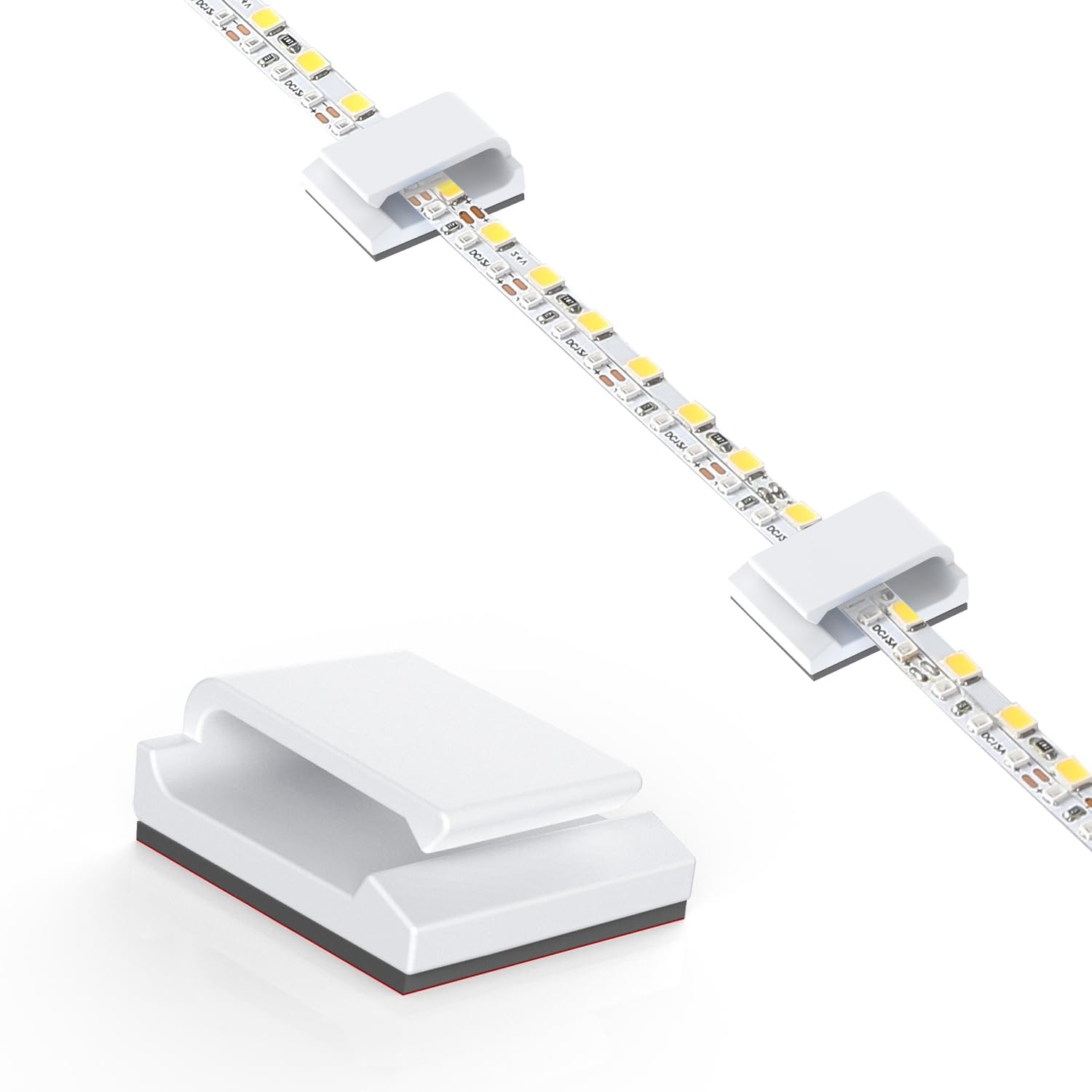 AGPTEK 60 PCS Clips Câbles Adhésifs, Attaches Ethernet Plats, Transparent