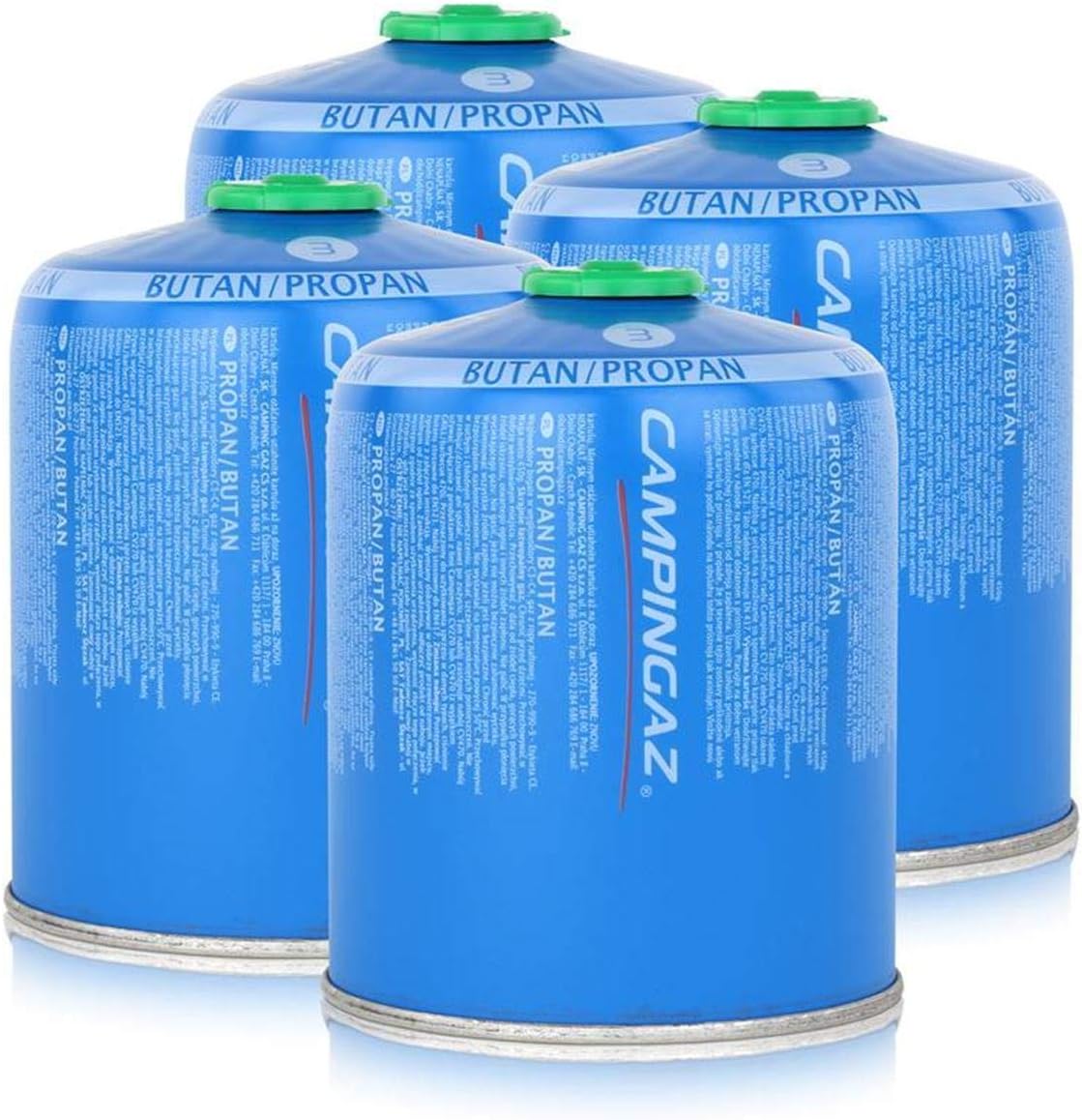Campingaz CV 470 Plus, 4 cartouches à gaz, pour les réchauds de camping Campingaz à vanne Easy Click Plus pour un montage facile, mélange propane-butane