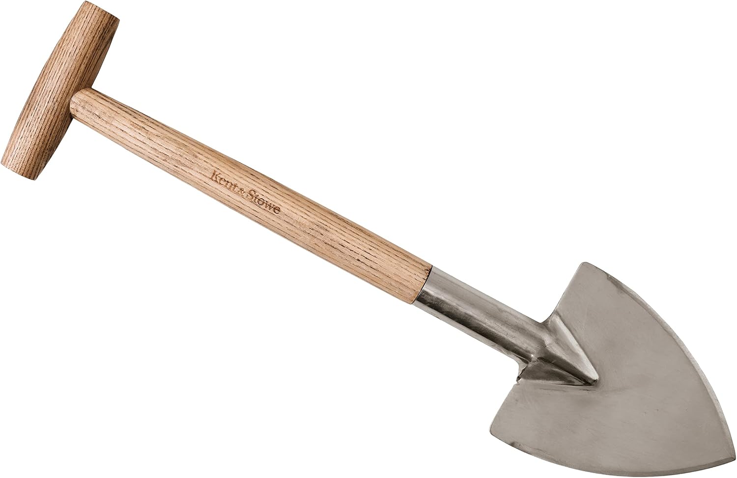 Kent & Stowe Pelle vivaces en Acier Inoxydable, tête Pointue pour trancher Facilement Les Racines, Outils de Jardin Tout au Long de l'année en Acier Inoxydable et Bois de frêne