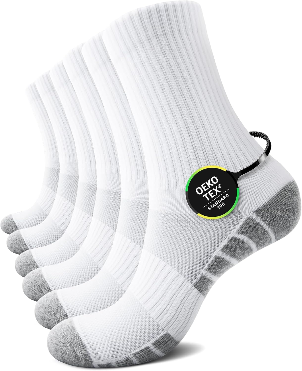 Chaussettes Homme Femme Coton Chaussettes de Sport Éponge (Lot de 6)