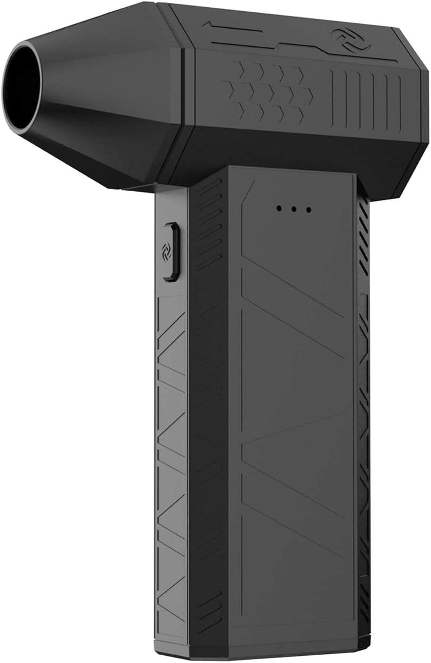 Souffleur de Poussière à Ventilateur, Haute Vitesse 110000 TR/Min, Dépoussiéreur d'air Portable pour Le Nettoyage de Voiture, électronique de Bureau et de Maison, Conception Compacte