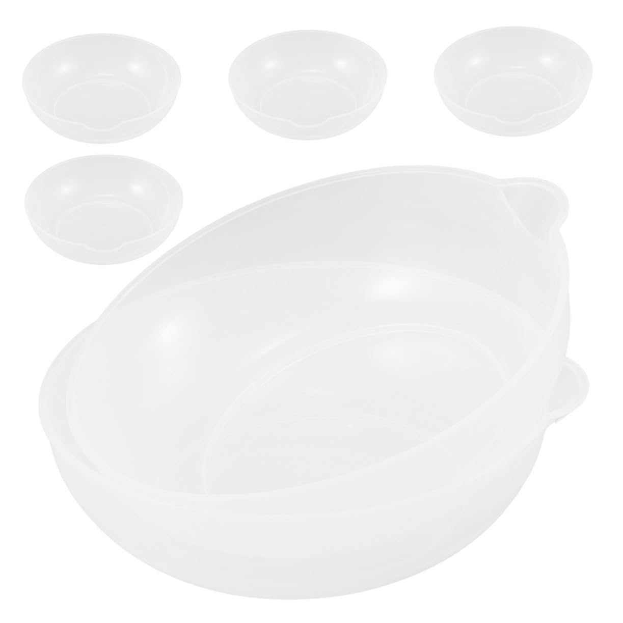 Plateau de Pesée Rond en Plastique, 6 Pièces pour Balance la Cuisine