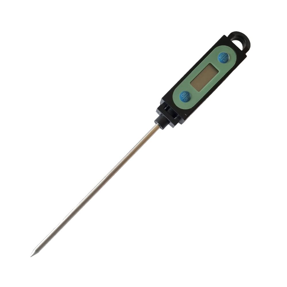 Tea Soul Thermomètre de cuisine ● Lecture instantanée de la température ● Sonde de 12,5 cm ● Écran LCD ● Pour viande, barbecue, vin, lait, friture à l'huile, desserts, gril, nourriture, l'eau