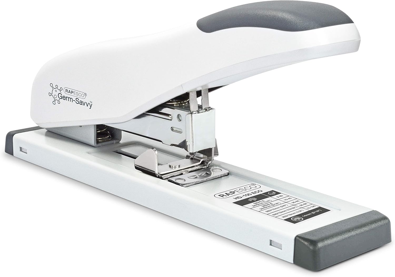 Rapesco 1386 ECO Agrafeuse HD-100, Usage intensif, Capacité 100 Feuilles
