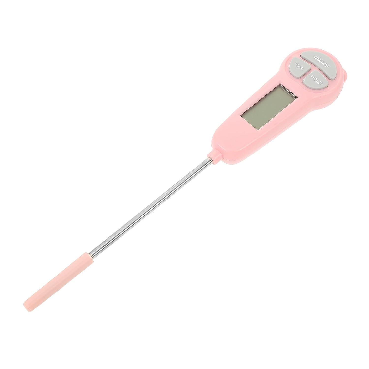 Toyvian Thermomètre Alimentaire Numérique pour Cuisson et Friture Affichage Digital, Sonde en Acier Inoxydable, pour Mesurer Température des Liquides et Solides Cuisine