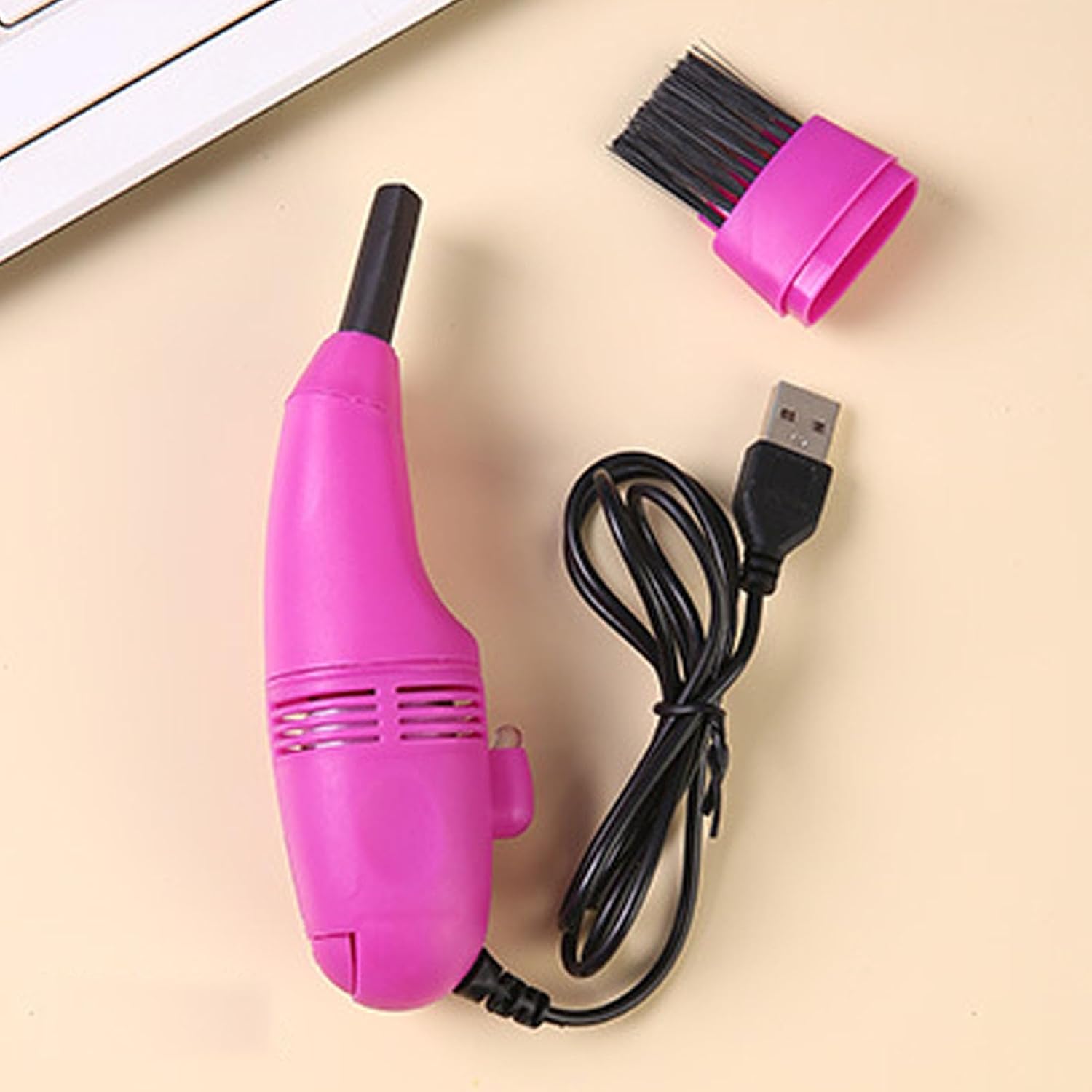 Clavier Aspirateur USB à Absorption Efficace pour Bureau, Rose