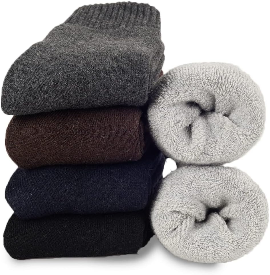 Josnown Chaussettes Chaudes Homme Chaussettes Hiver Thermiques en Laine