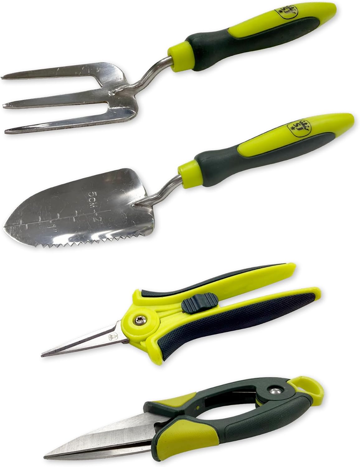 Spear & Jackson Kew Gardens Urban Oasis Kit Jardinage Balcon 4 Pièces, Ciseaux de Précision, Cisailles Topiaires, Transplantoir & Fourche Désherbage, Outils Compacts en Acier Inoxydable
