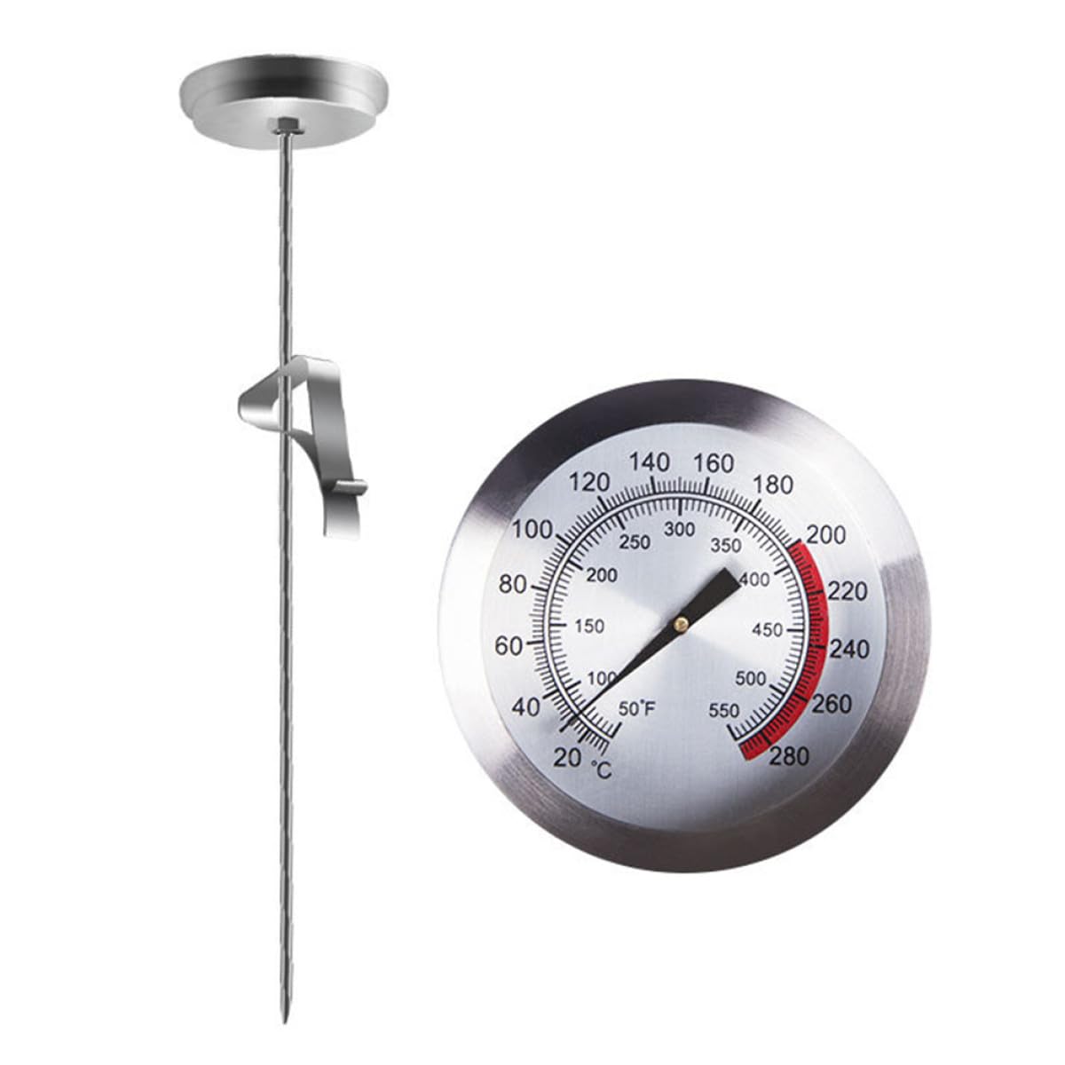 Thermomètre Cuisine pour Viande, Sonde en Acier Inoxydable, 20 à 290℃